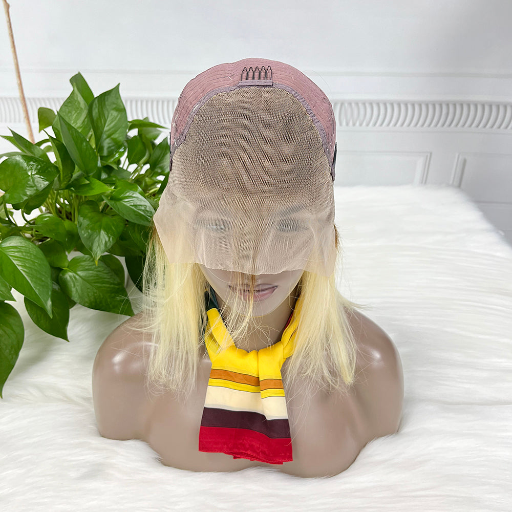 13*4 BoB Wig Perruques droites Couleur T4/613# Densité 200%