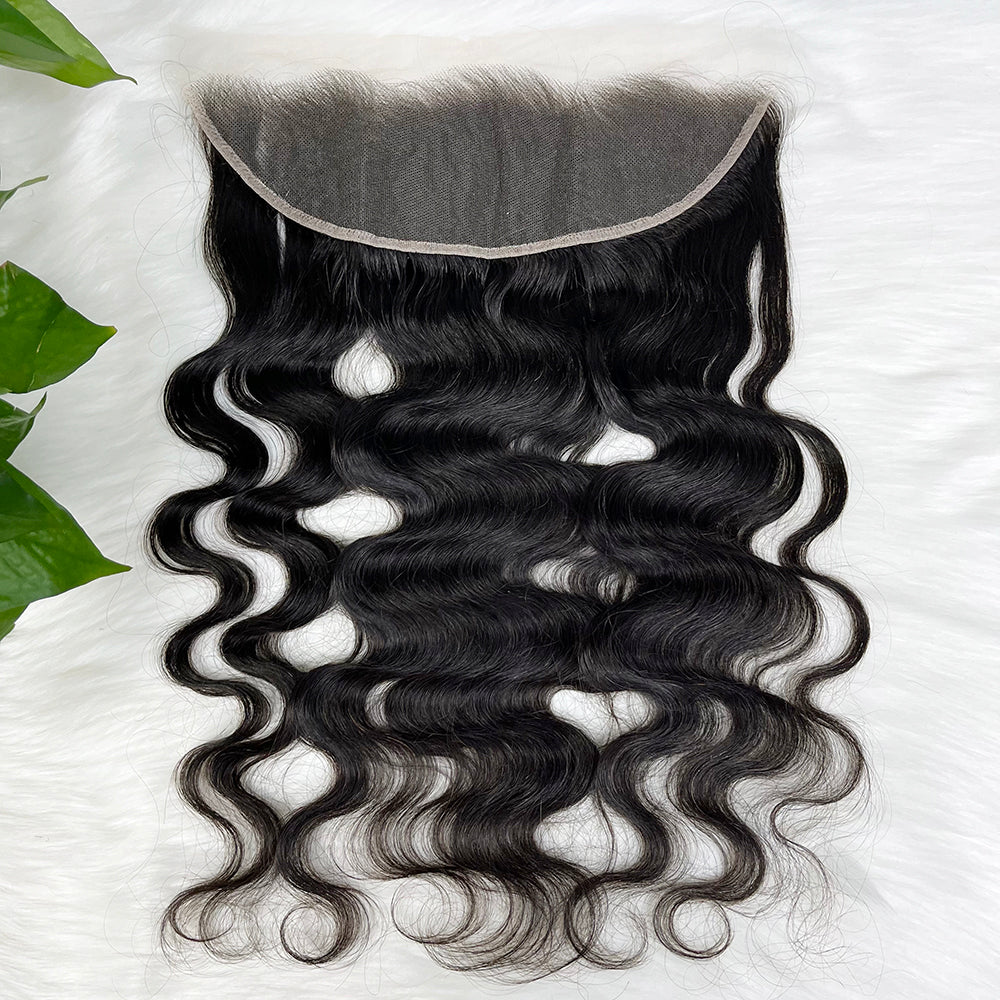 13*4 HD Lace Frontal Body Wave 100% Natural Human Hair Natural Color 10"-26"