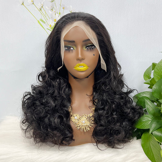 DD 13*4 Lace Wig Fumi Natural Human Hair Lace Wigs Color 1B 250% Density
