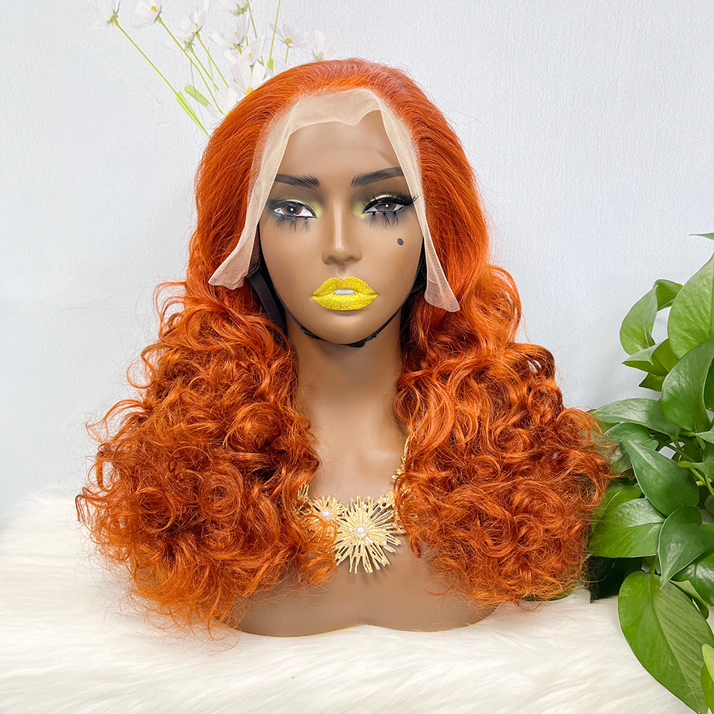 DD 13*4 Lace Wig Fumi Natural Human Hair Lace Wigs Color 350# 250% Density