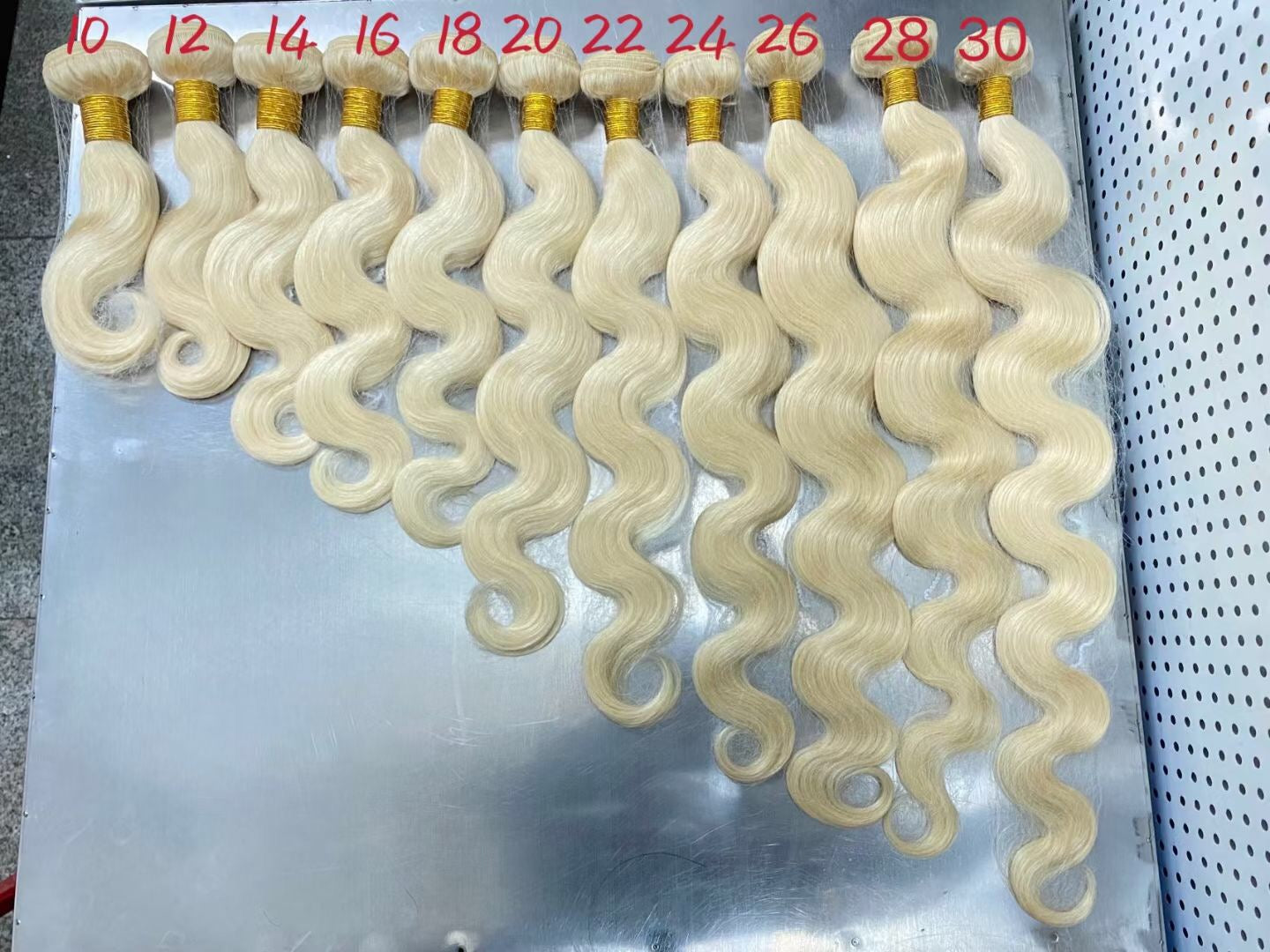 10A Natural Hair Bundles Straight Blonde Color 613# 10inch-38inch