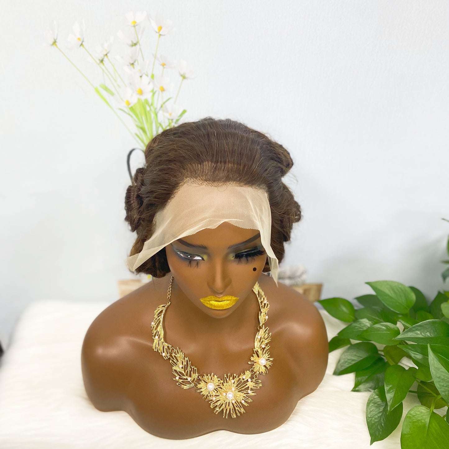 DD 13*4 Lace Wig Spring Curl Natural Color Lace Wigs Color 4#