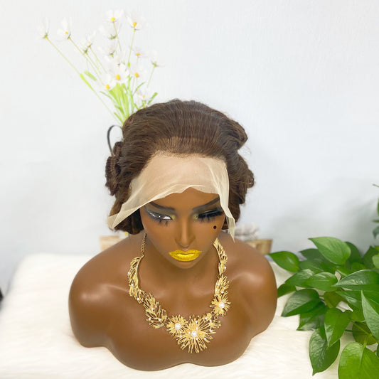 DD 13*4 Lace Wig Spring Curl Natural Color Lace Wigs Color 4#