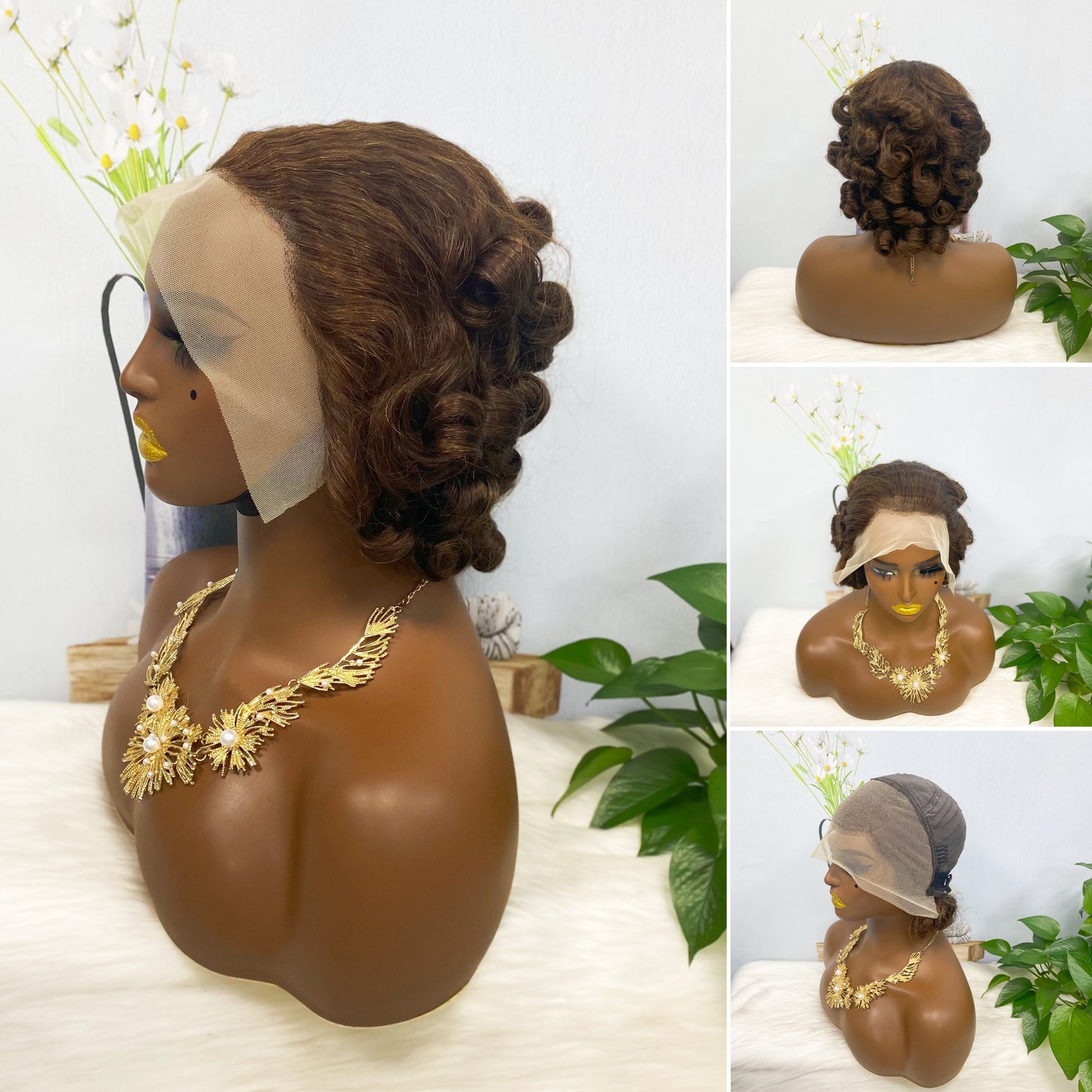 DD 13*4 Lace Wig Spring Curl Natural Color Lace Wigs Color P4/27#