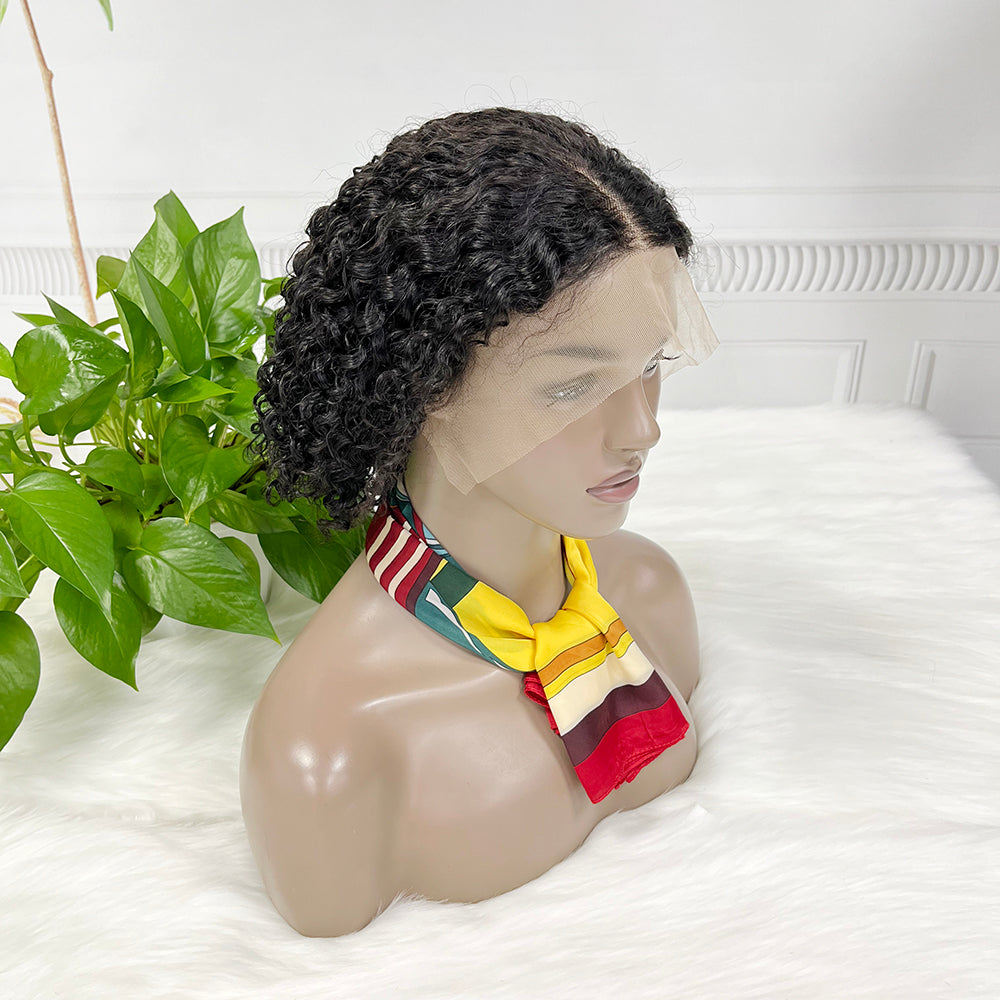 13*4 BoB Wig Water Wave Wigs Color NC 250% Density
