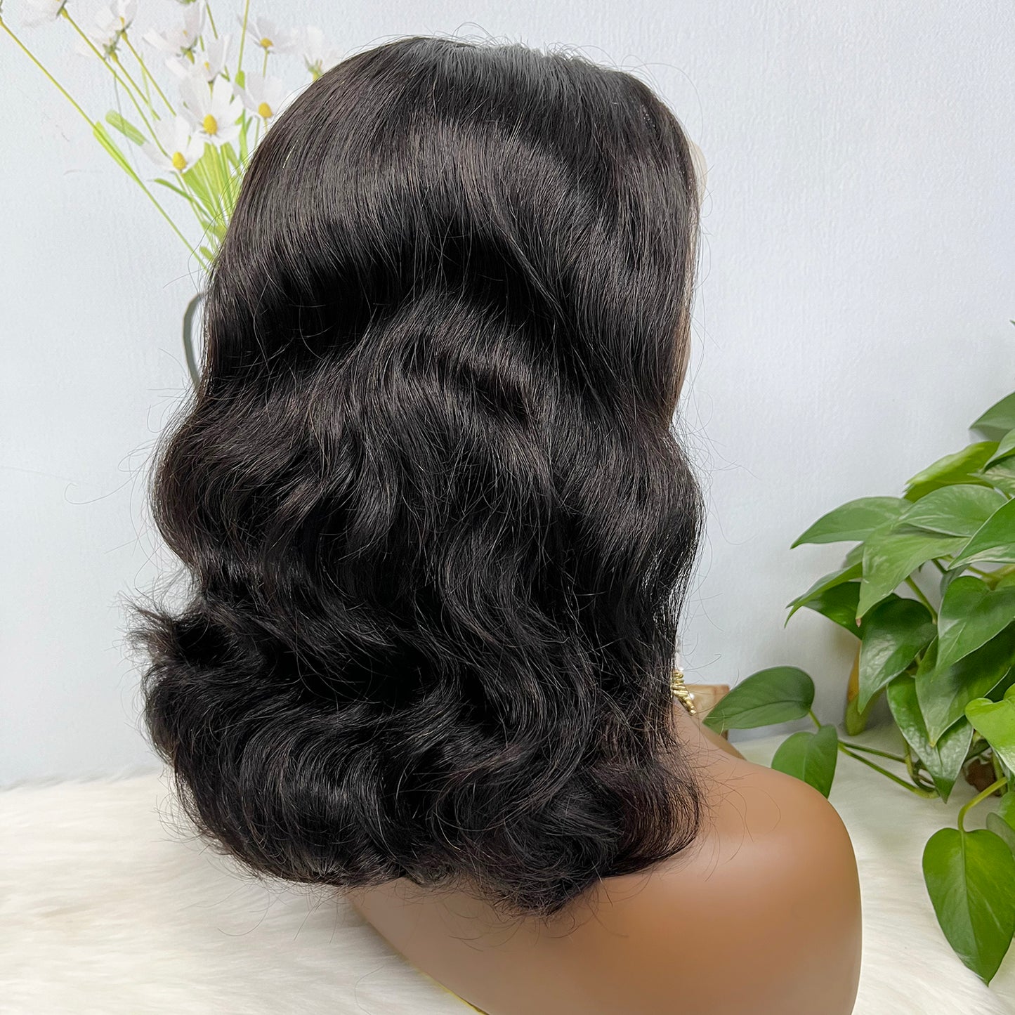 Double Drawn 13*4 Lace Wig Loose Body Wave Natural Human Hair Lace Wigs Natural Color 20"