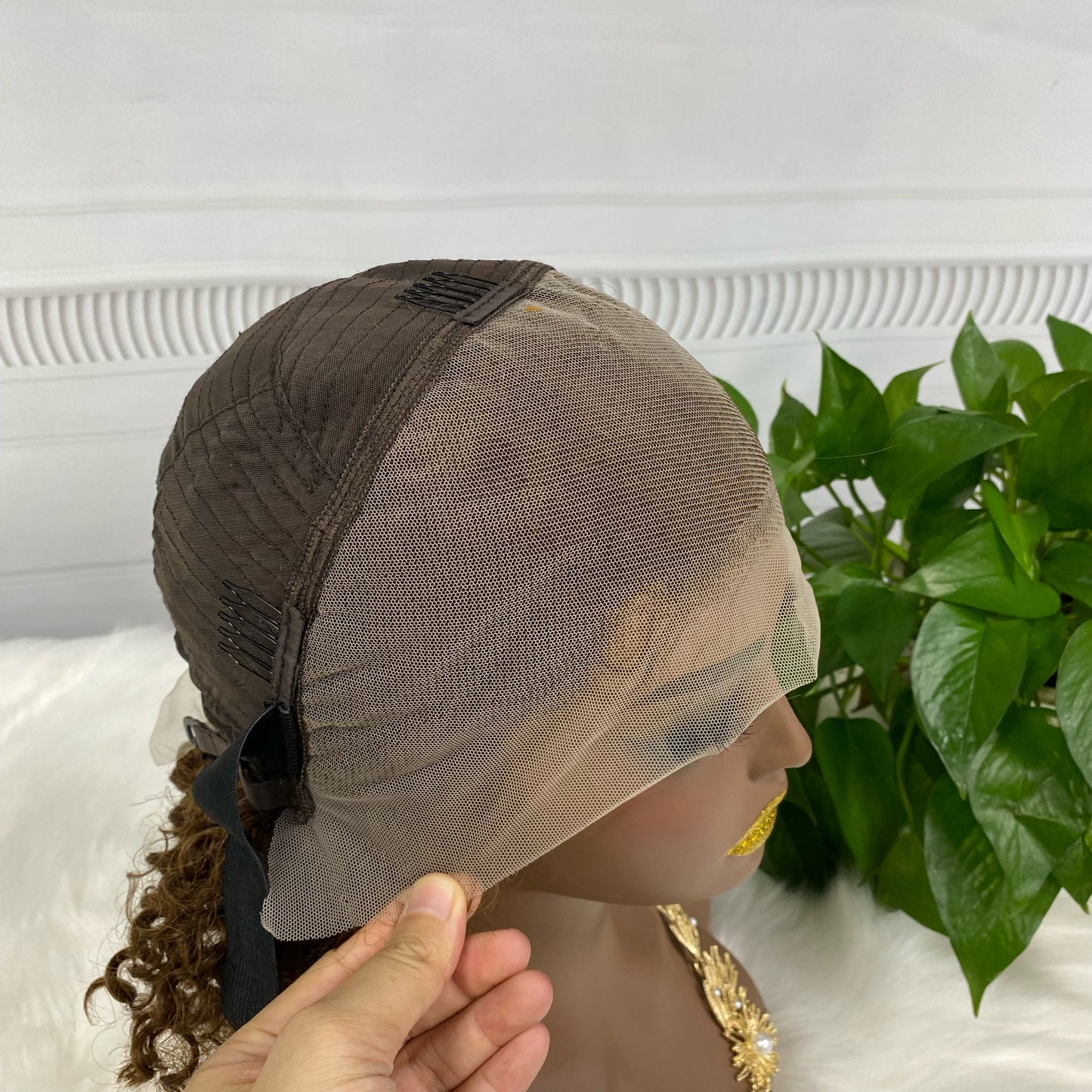 13*4 BoB Wig Jerry Curl Natural Color Lace Wigs Color 4# 250% Density