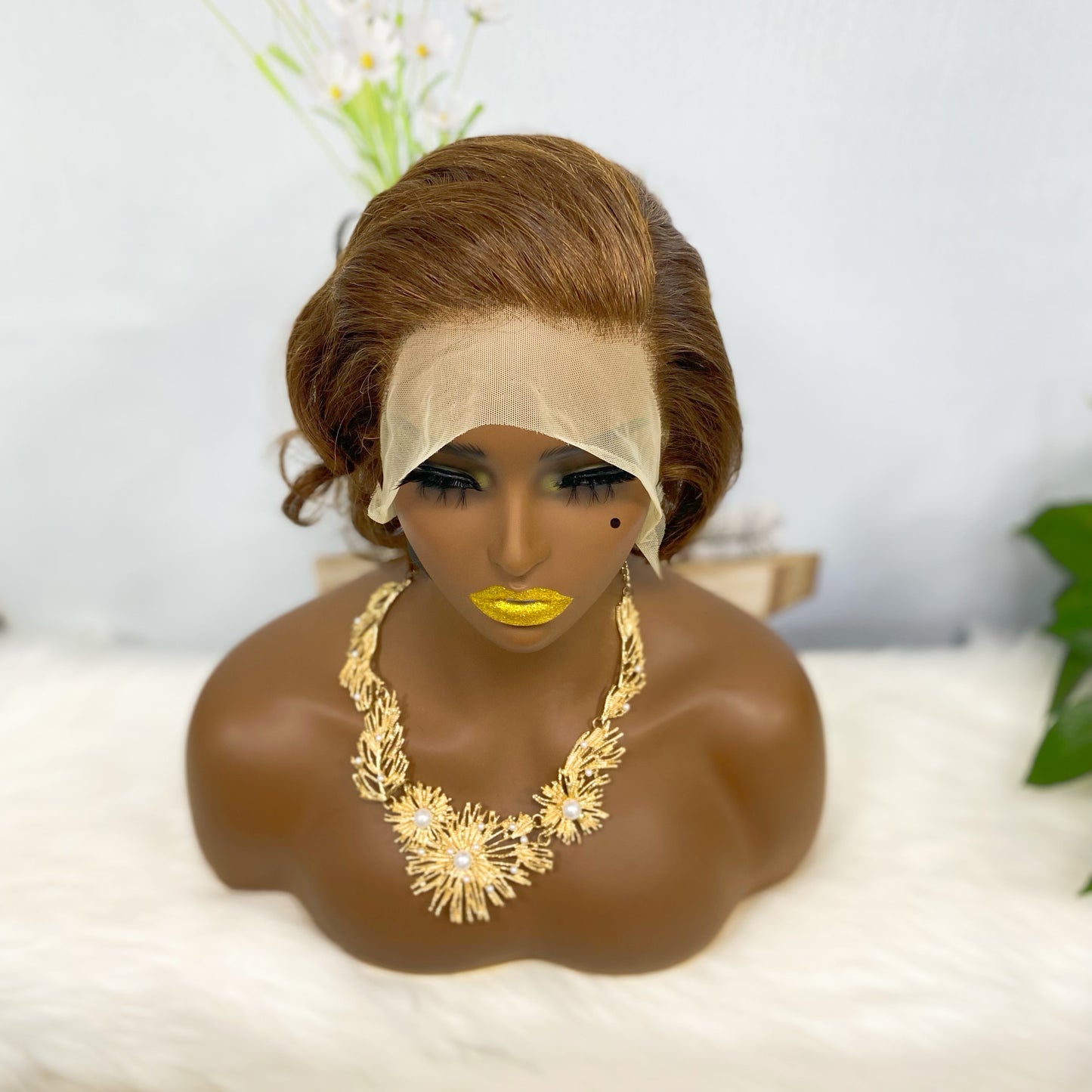 13*4 perruque Sasson03 perruques de dentelle de cheveux humains vierges 4#
