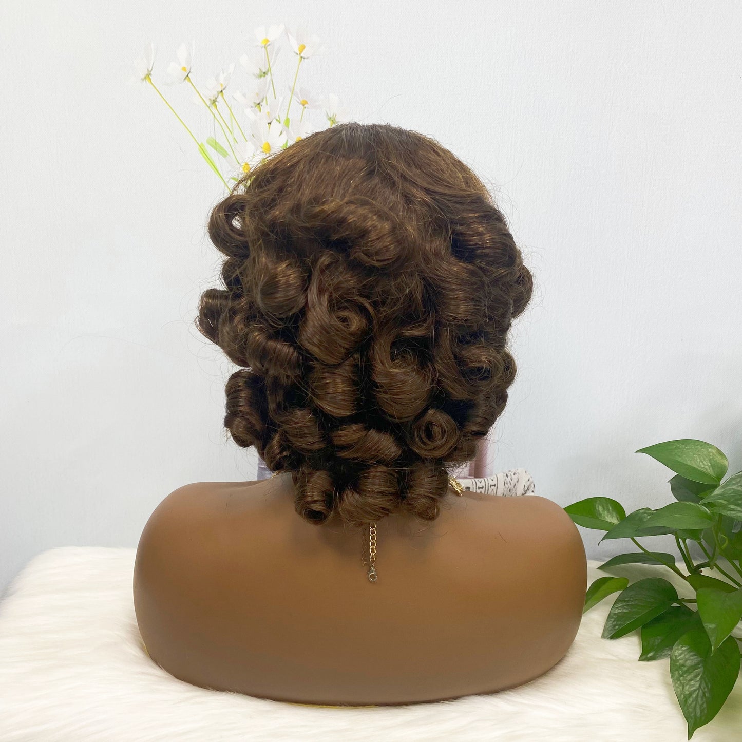 DD 13*4 Lace Wig Spring Curl Natural Color Lace Wigs Color 4#