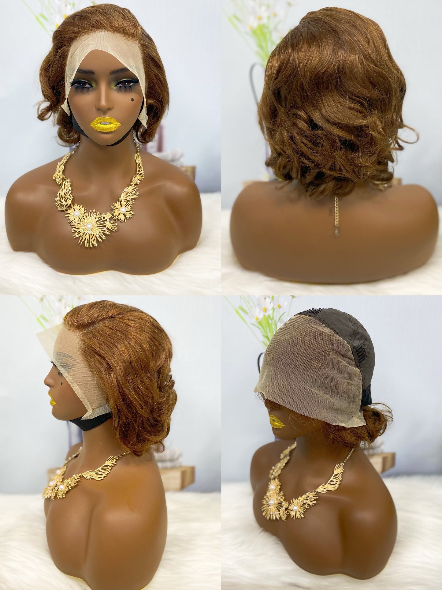 13*4 perruque Sasson03 perruques de dentelle de cheveux humains vierges 4#