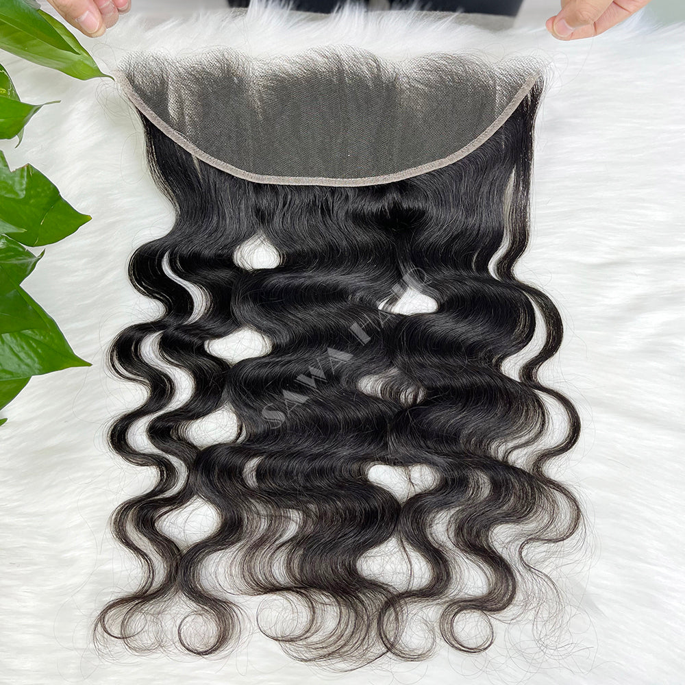 13*4 HD Lace Frontal Body Wave 100% Natural Human Hair Natural Color 10"-26"