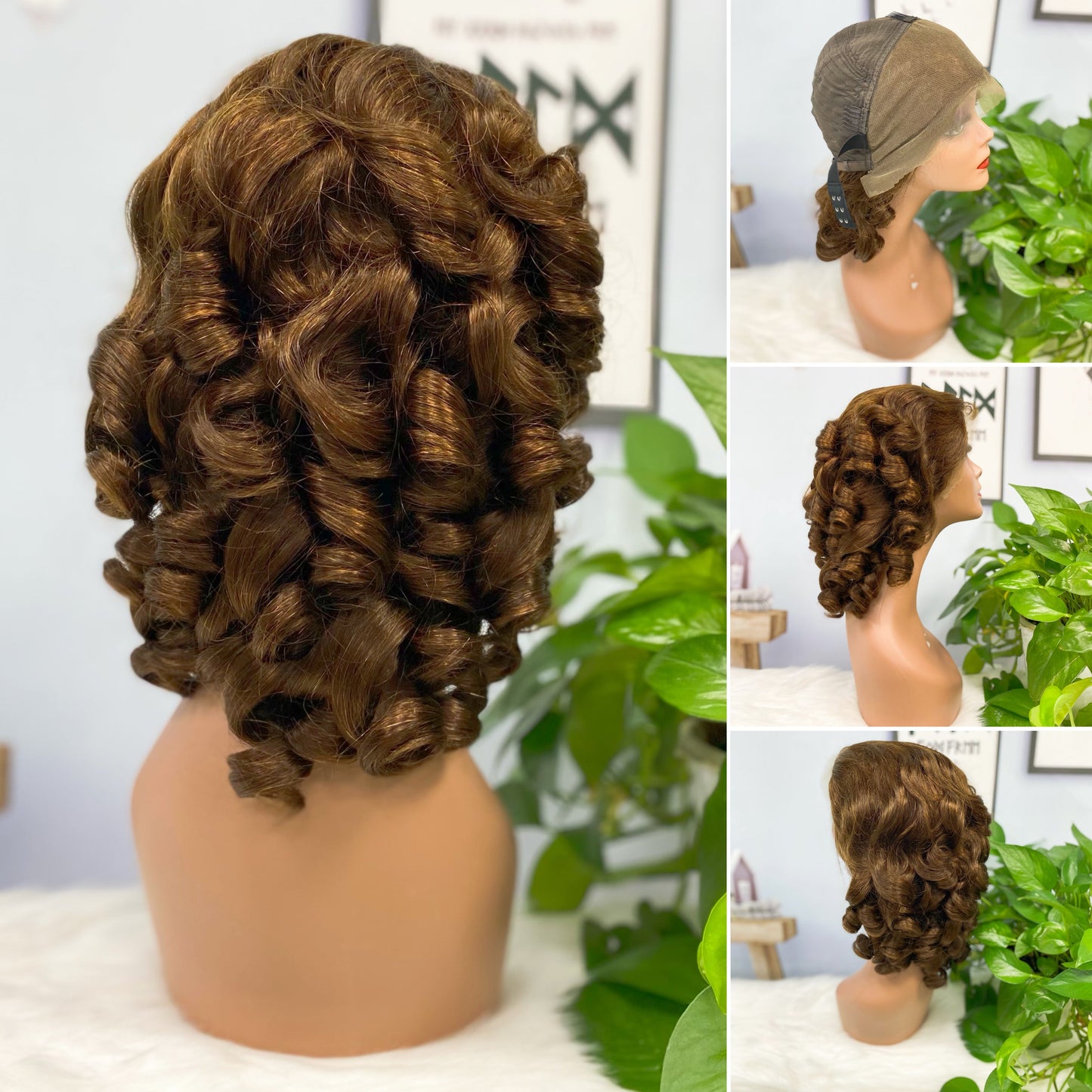 DD 13*4 Lace Wig Spring Curl Natural Human Hair Lace Wigs Color T1B/30#