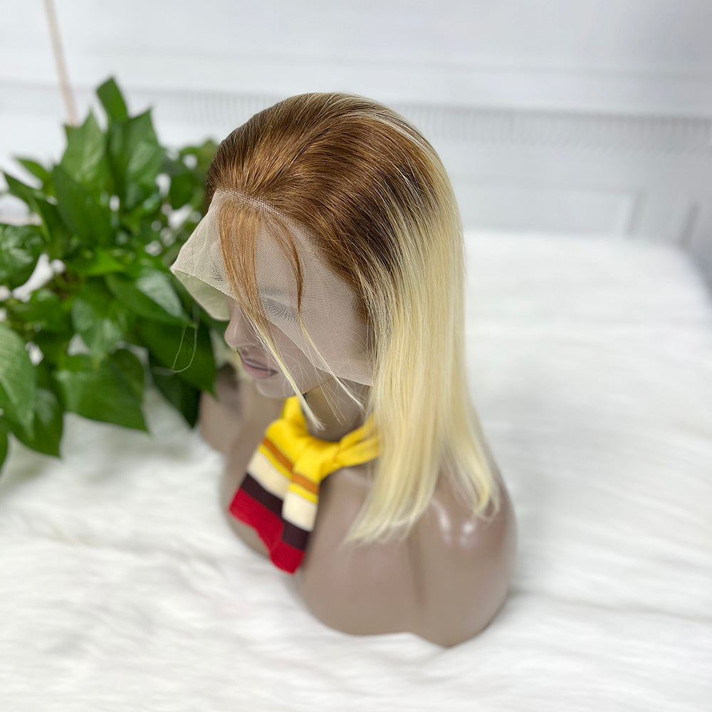 13*4 BoB Wig Perruques droites Couleur T4/613# Densité 200%