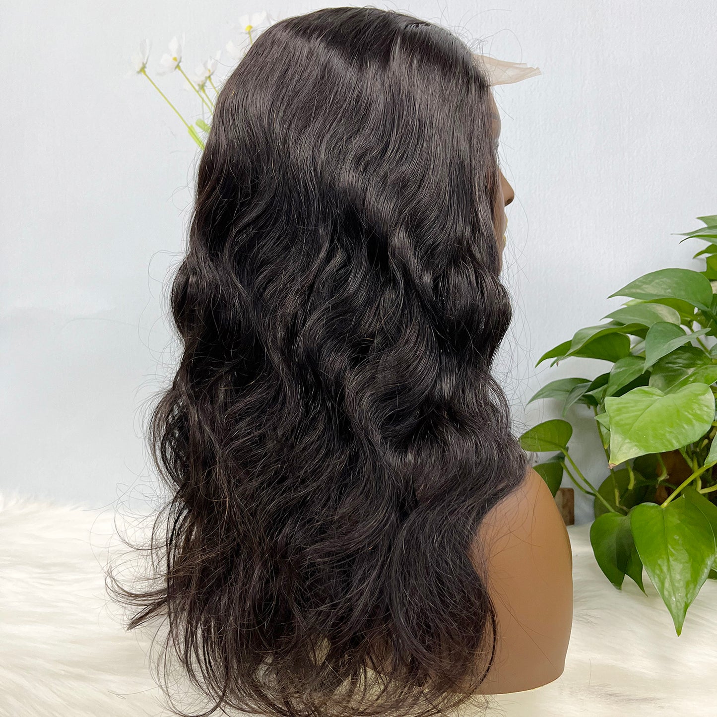 6*6 Lace Wig Natural Wave Natural Virgin Human Hair Lace Wigs Color NC 350% Density