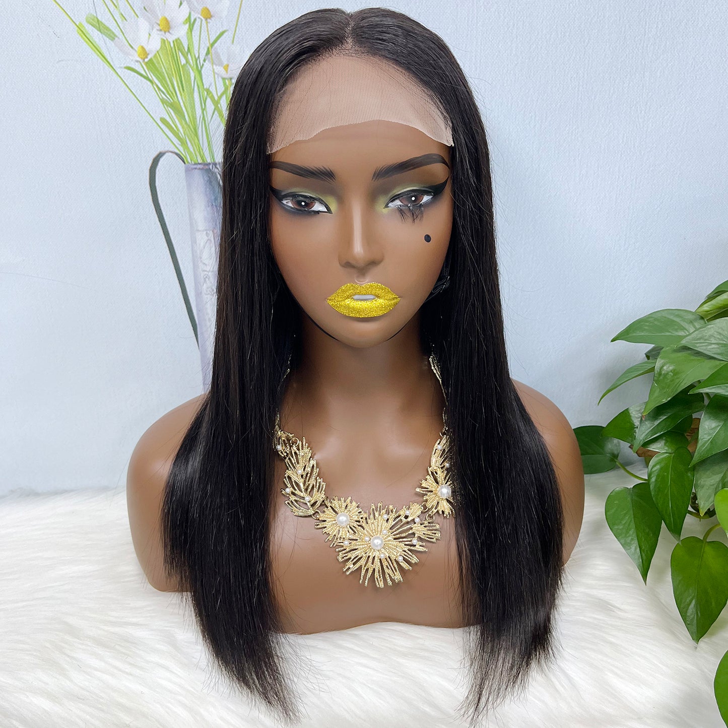 5*5 Bob Wig Virgin Human Hair Lace Wigs 16 inch 250% Density