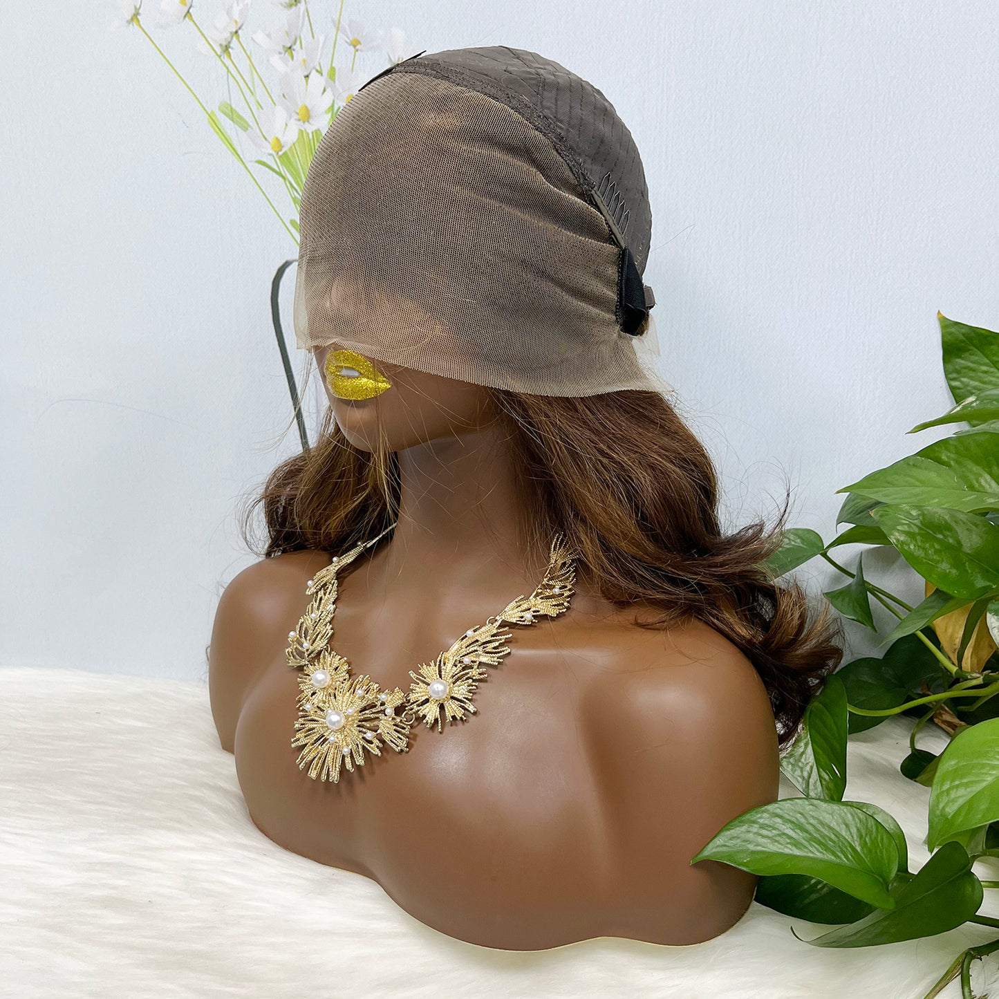 Double Drawn 13*4 GluelessLace Wig Romance Curl Natural Human Hair Lace Wigs Piano Color P4/30 20"