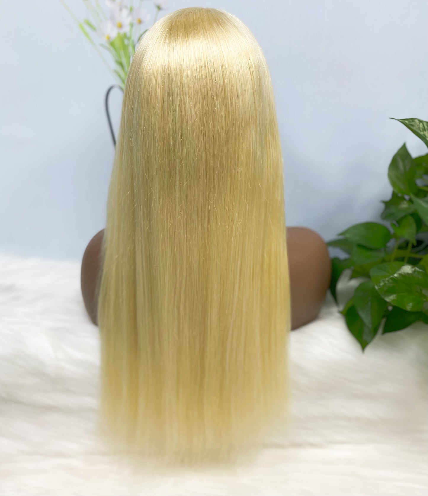 13*4 Lace Wig Straight Natural Human Hair Lace Wigs Color 613# 200% Density