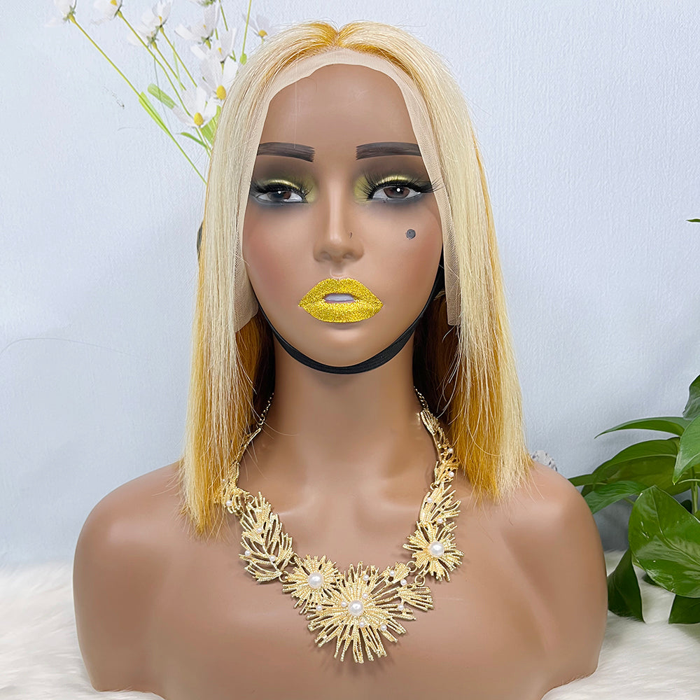 13*4 BoB Wig Perruques droites Couleur P4/613# Densité 200%