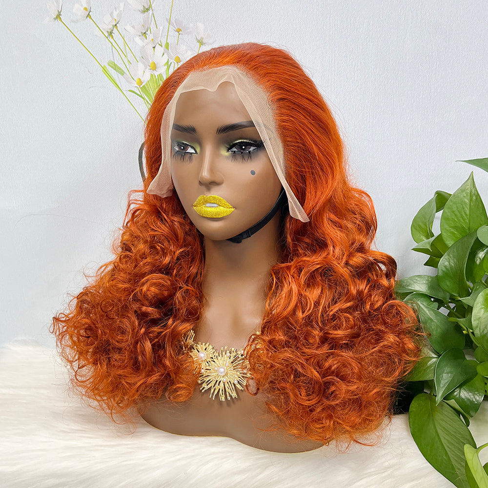 DD 13*4 Lace Wig Fumi Natural Human Hair Lace Wigs Color 350# 250% Density