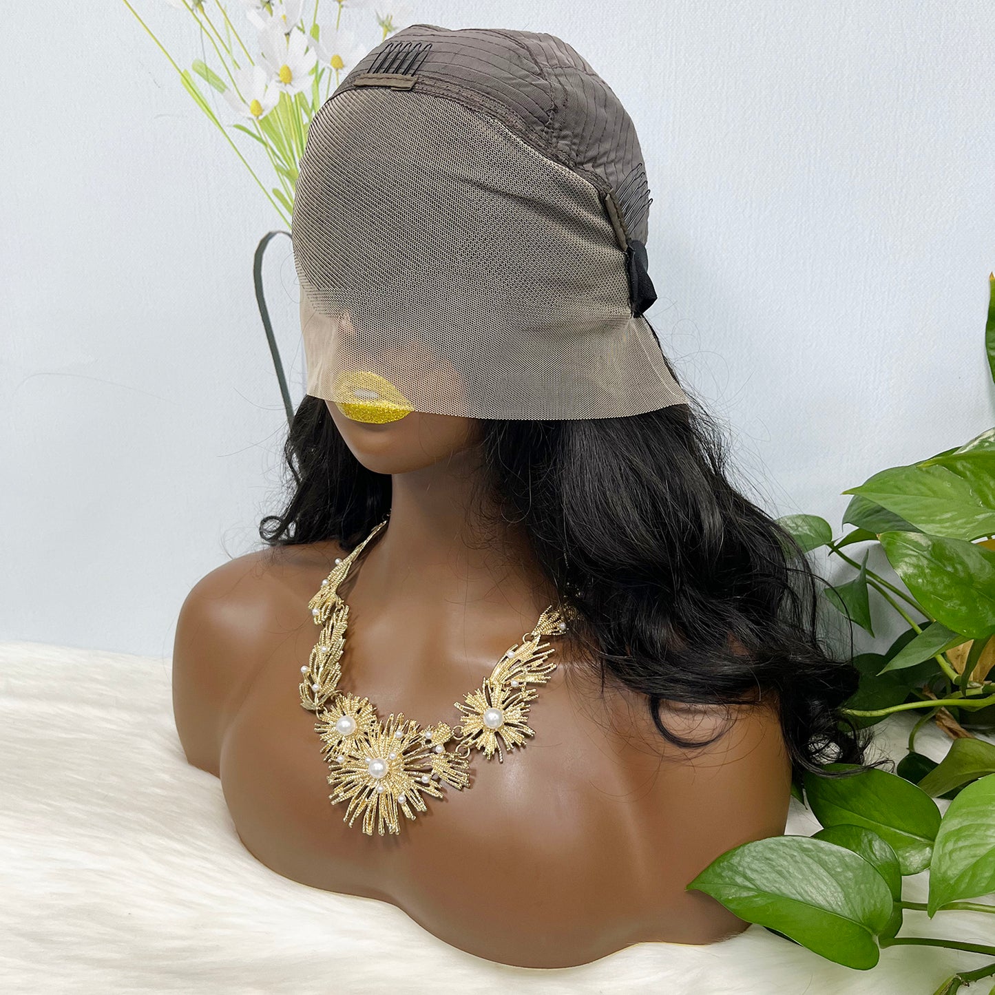 Double Drawn 13*4 GluelessLace Wig Romance Curl Natural Human Hair Lace Wigs Natural Color 20"