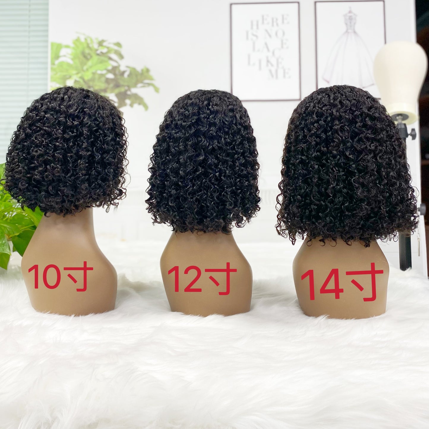 13*4 BoB Wig Water Wave Wigs Color NC 250% Density