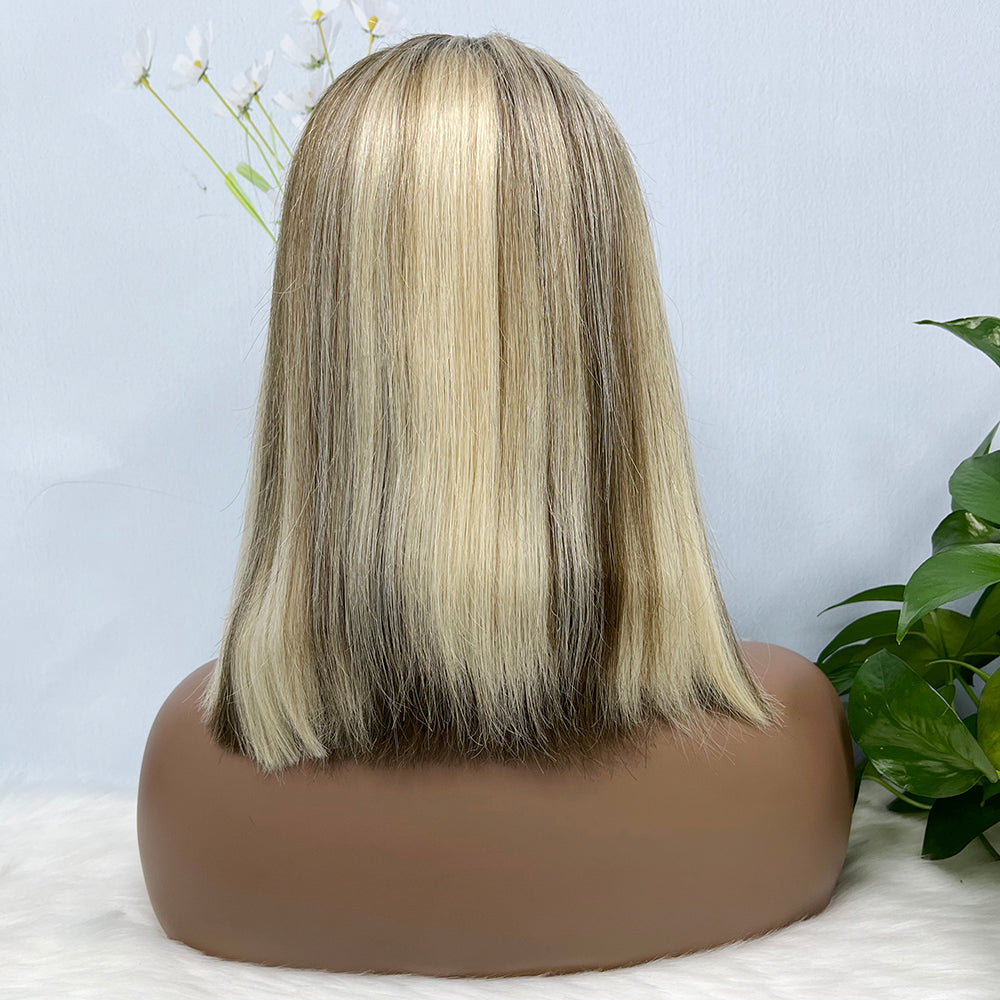13*4 BoB Wig Perruques droites Couleur P8/613# Densité 200%