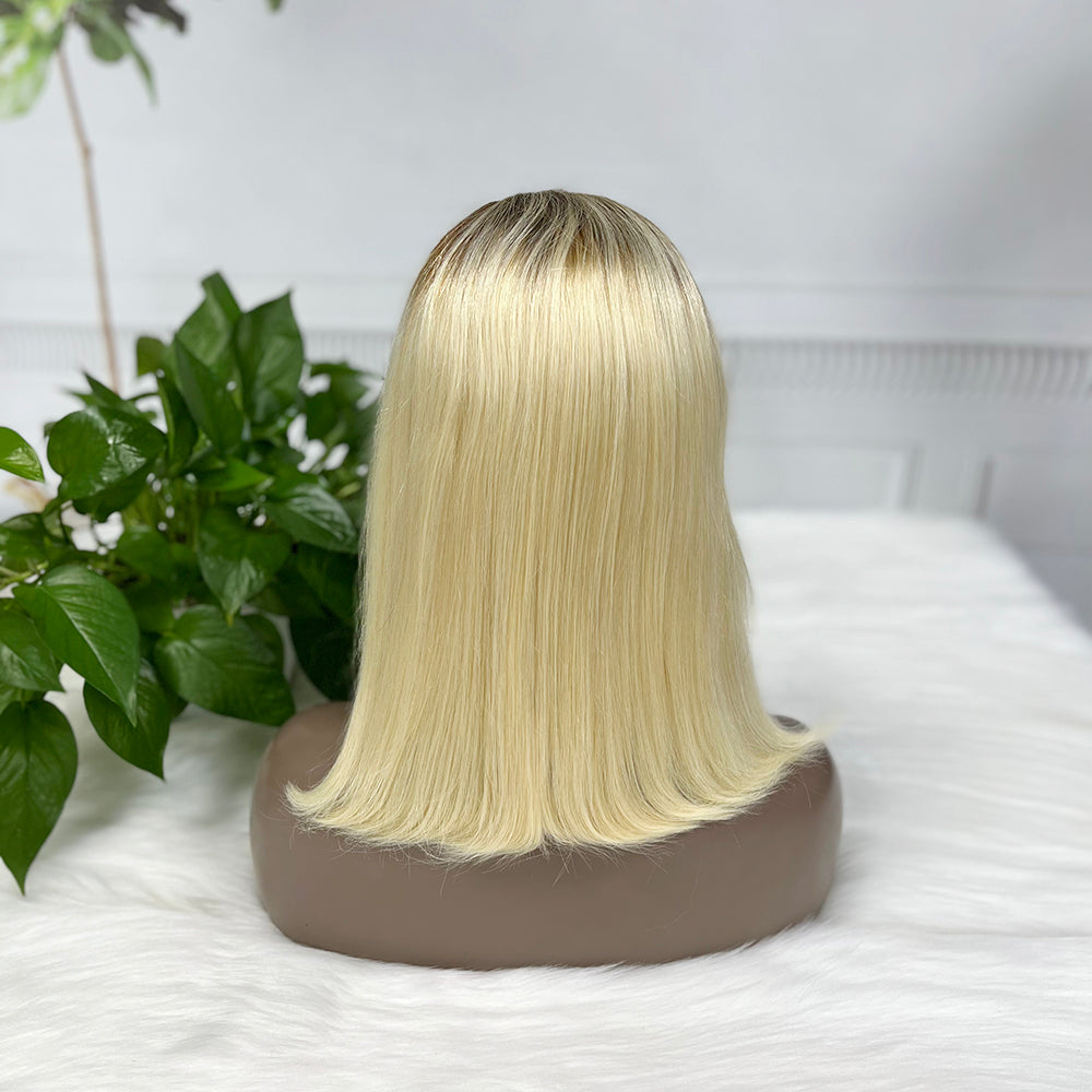 13*4 BoB Wig Perruques droites Couleur T4/613# Densité 200%