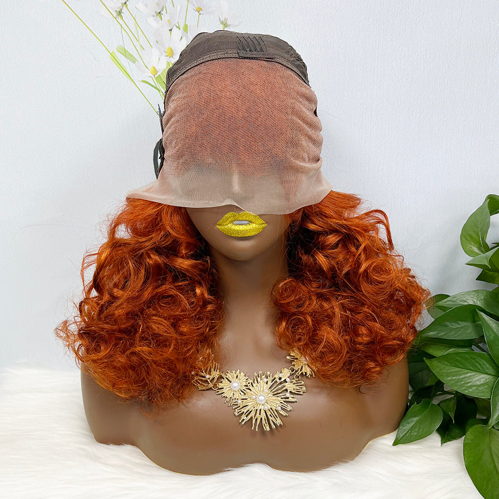 DD 13*4 Lace Wig Fumi Natural Human Hair Lace Wigs Color 350# 250% Density