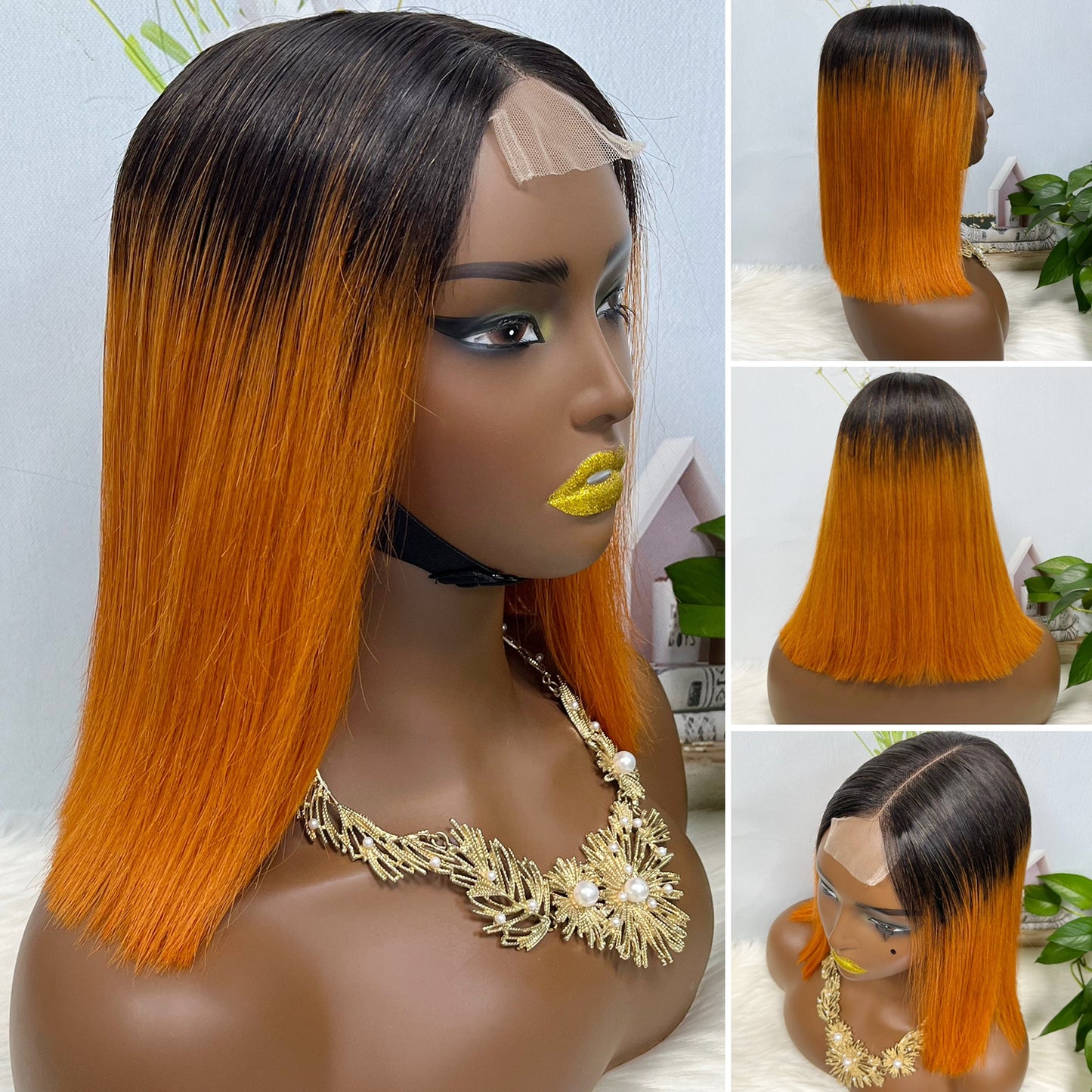 Super Double Drawn 2*6 Lace Bob Wig Human Hair Lace Wig NC Straight