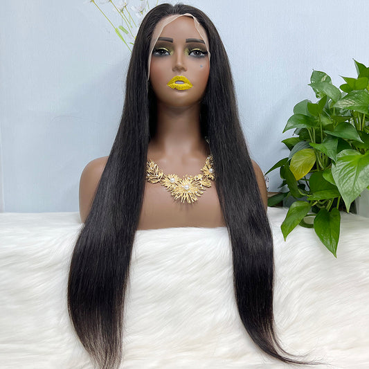 13*4 Lace Wig Straight Natural Color Virgin Human Hair Wigs 250% Density Color NC