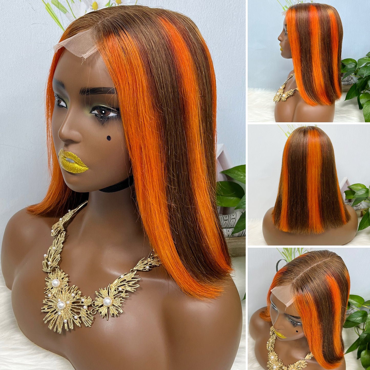Super Double Drawn 2*6 Lace Bob Wig Human Hair Lace Wig NC Straight