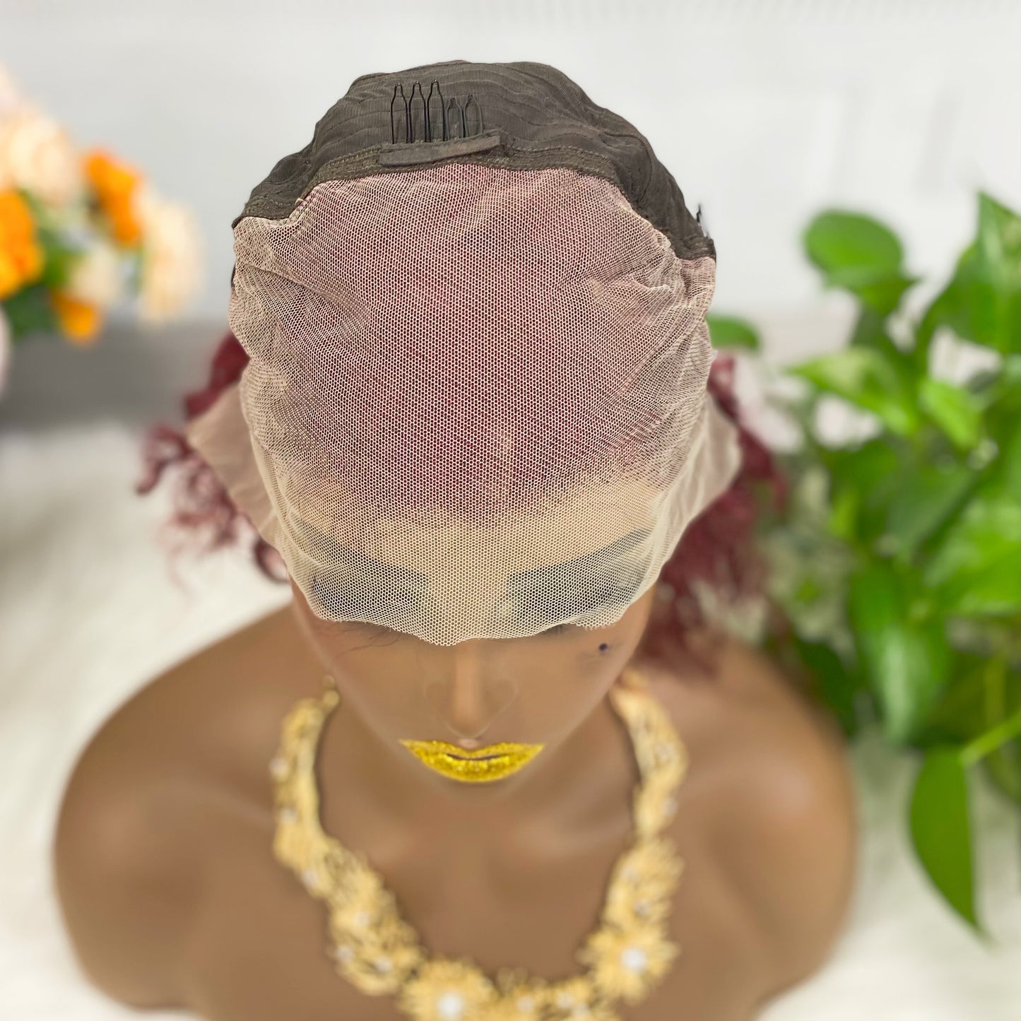 13*4 BoB Wig Water Wave Wigs Color 99J# 250% Density
