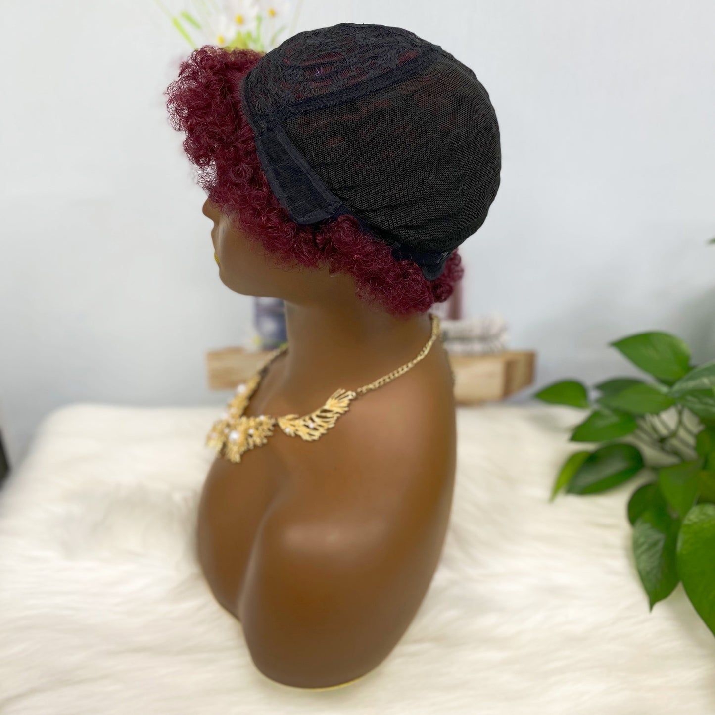 Afvo Wig Machine Human Hair Wig Natural Hair Wigs Color 4# 6inch