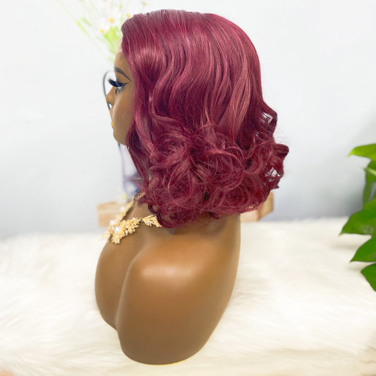 4*4 Wig Fumi Human Hair Wig Color 99J