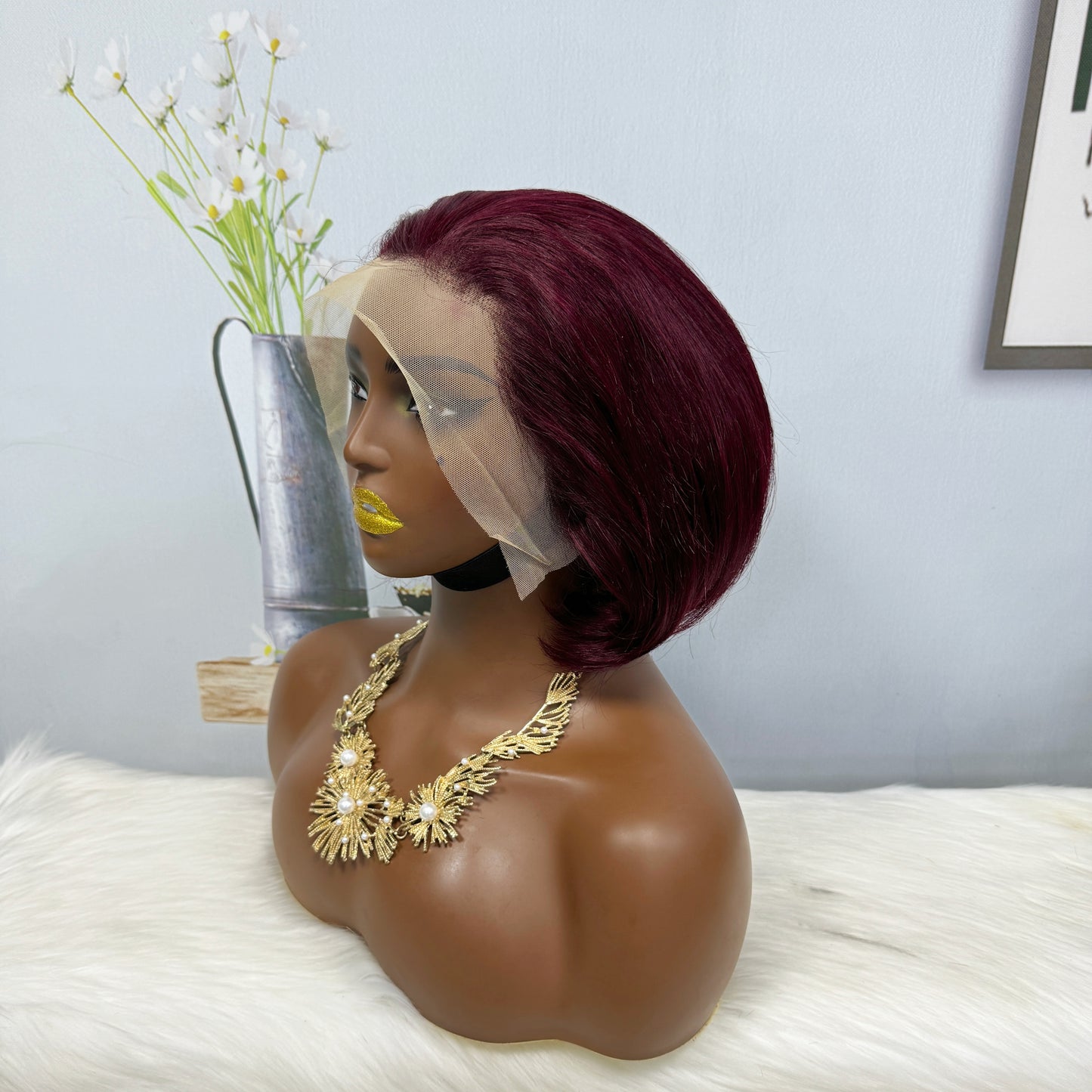 SDD 13*4 Lace Wig PC Natural Virgin Human Hair Lace Wigs Color 99J