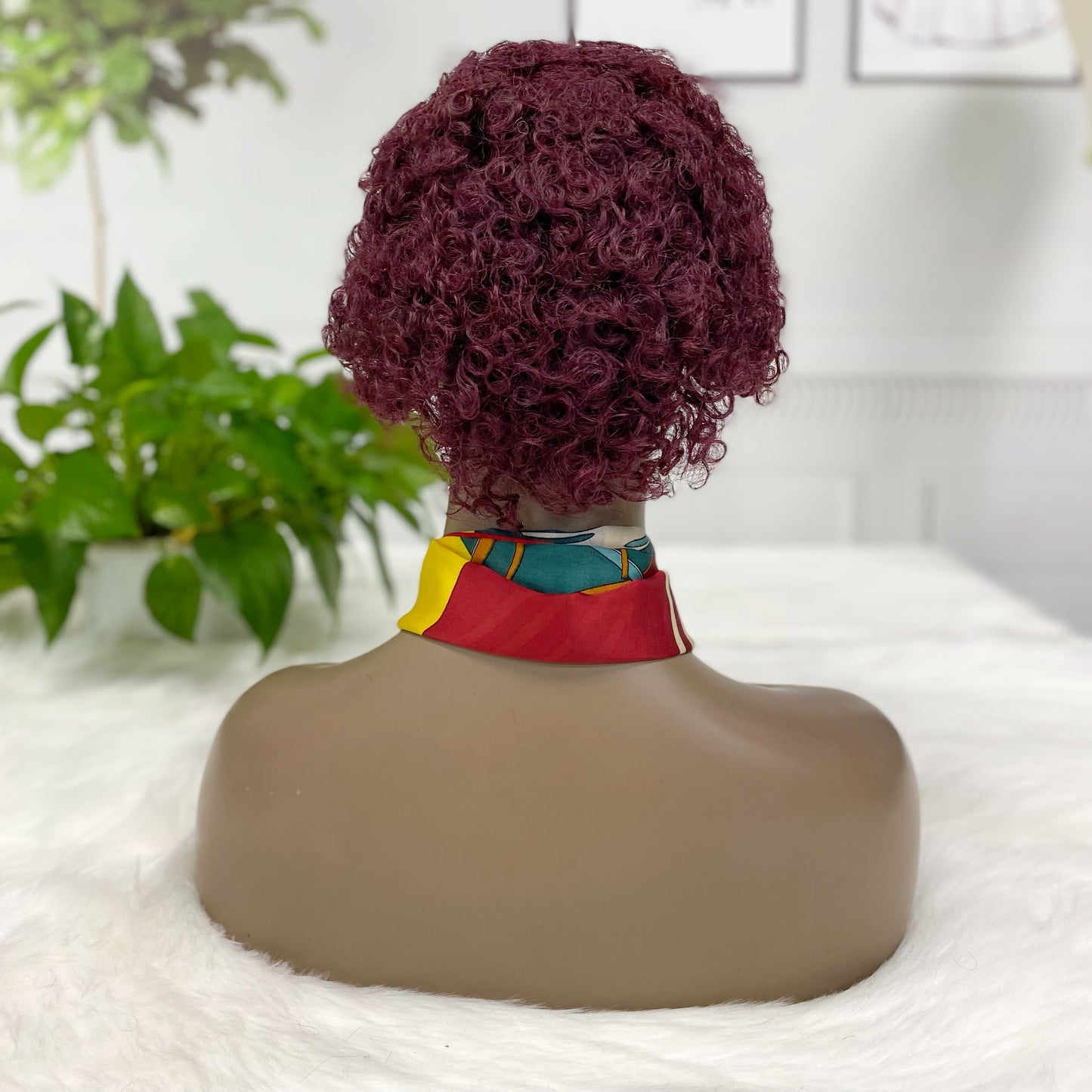 W679 Machine Human Hair Wig Color 99J