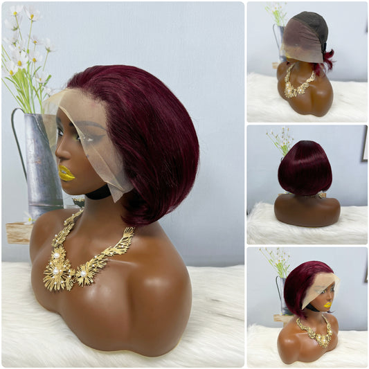 SDD 13*4 Lace Wig PC Natural Virgin Human Hair Lace Wigs Color 99J