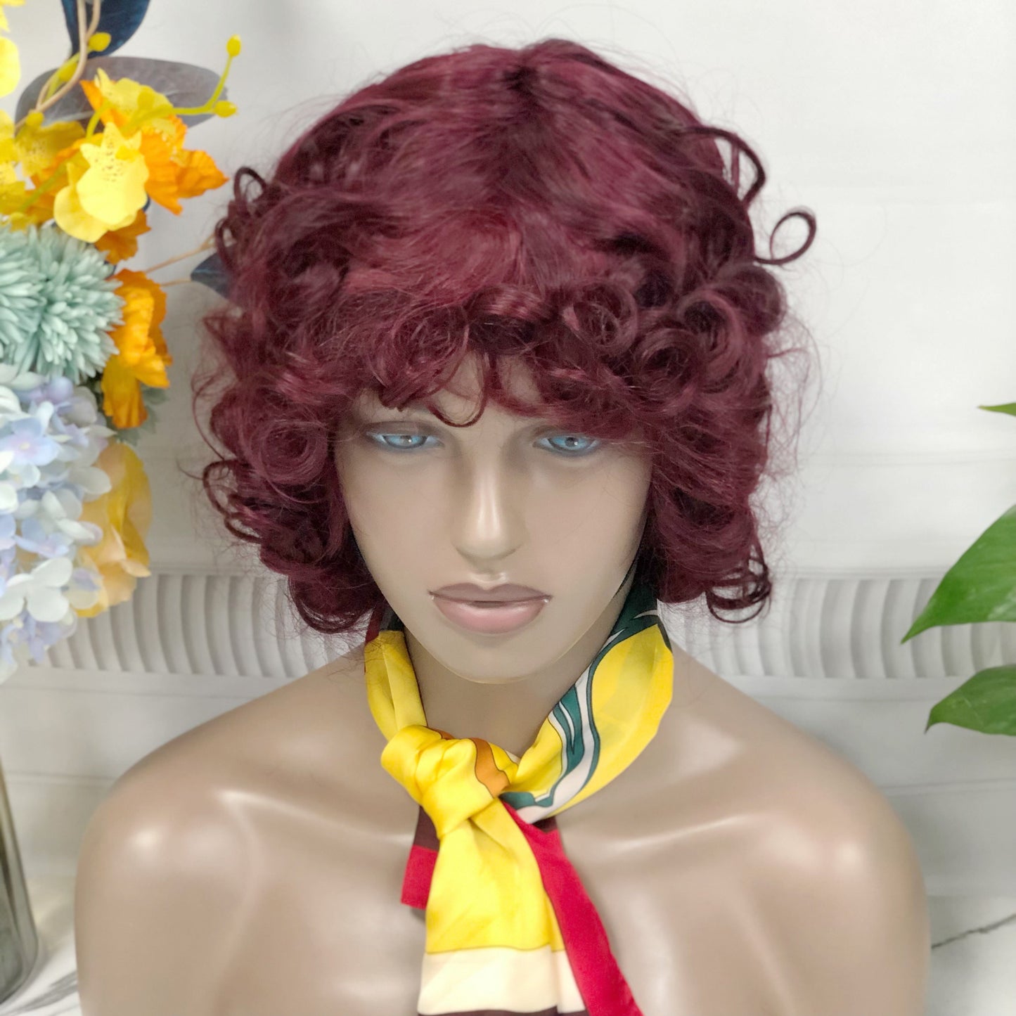 DD Wig Big Fumi Curl Machine Human Hair Wig Natural Hair Wigs Color 99J