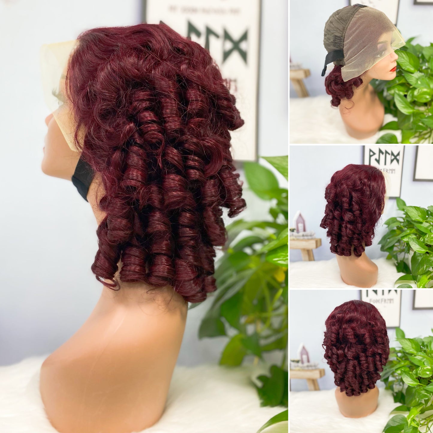 DD 13*4 Lace Wig Spring Curl Natural Human Hair Lace Wigs Color T1B/30#