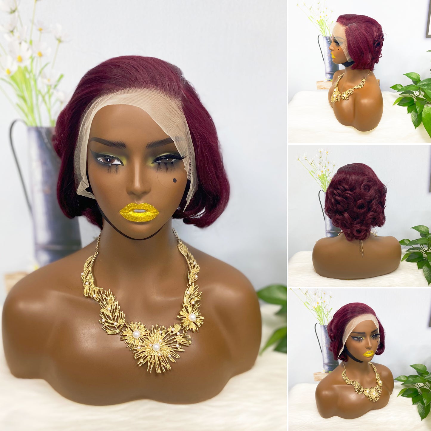13*4 perruque Sasson03 perruques de dentelle de cheveux humains vierges NC