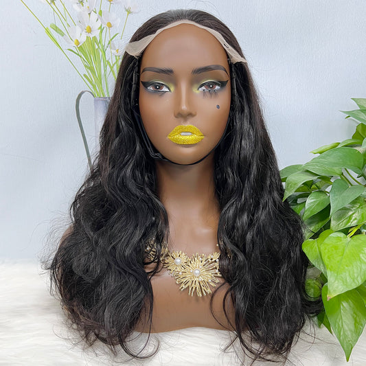 6*6 Lace Wig Natural Wave Natural Virgin Human Hair Lace Wigs Color NC 350% Density