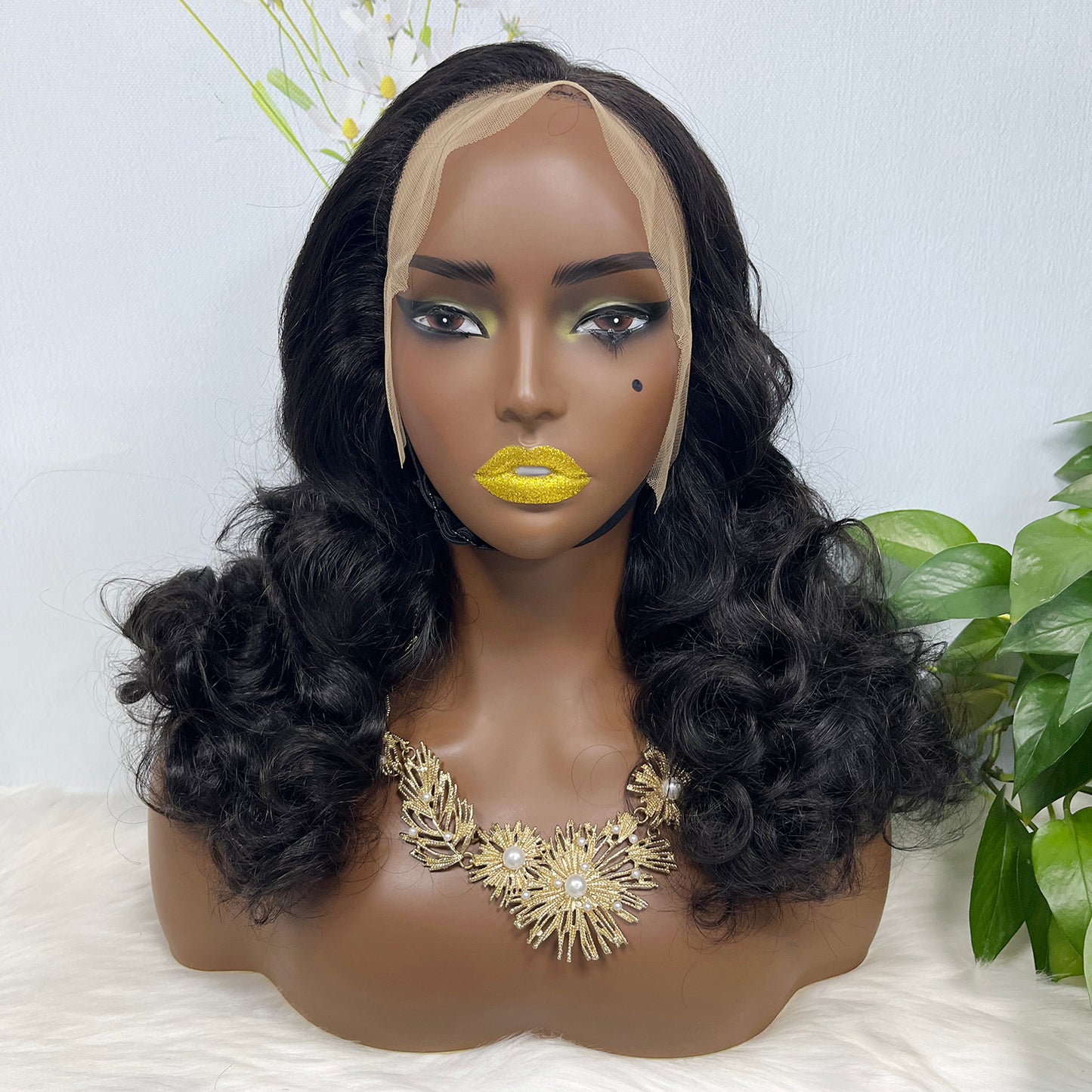Double Drawn 13*4 Lace Wig Loose Body Wave Natural Human Hair Lace Wigs Natural Color 20"