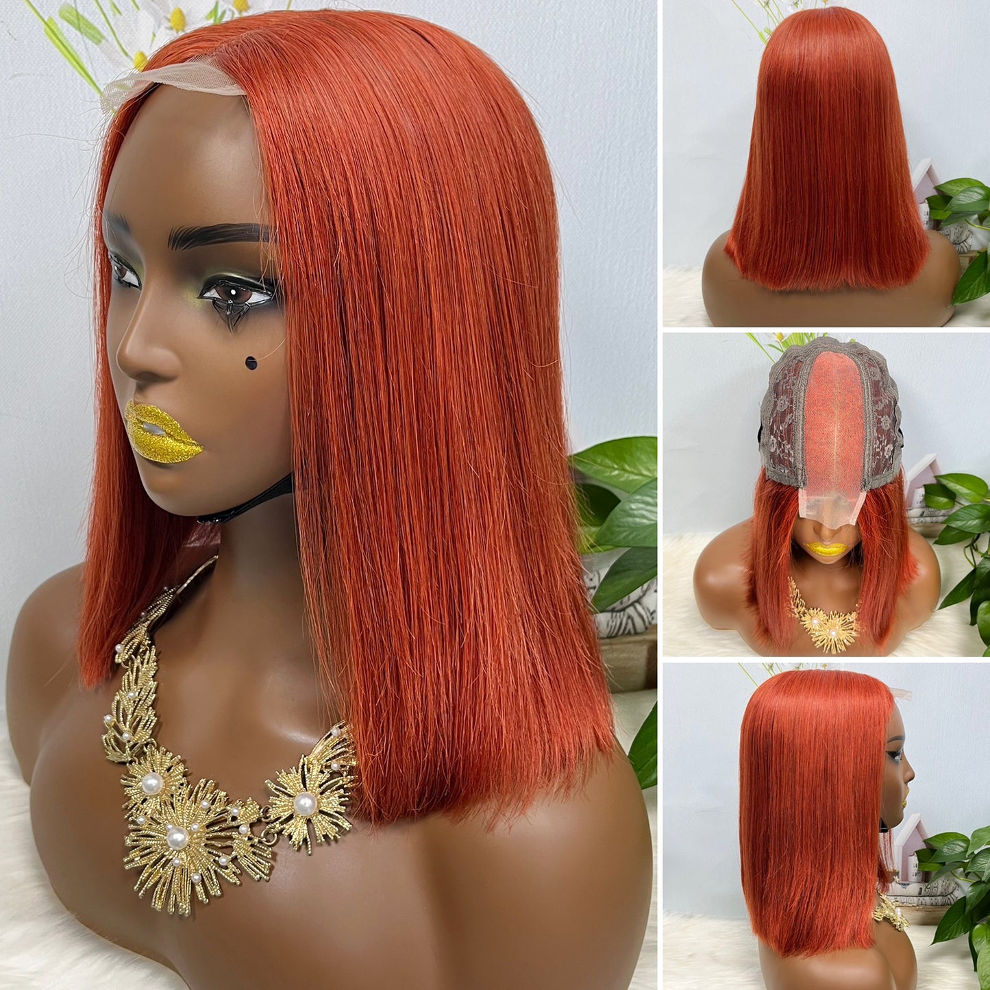 Super Double Drawn 2*6 Lace Bob Wig Human Hair Lace Wig NC Straight