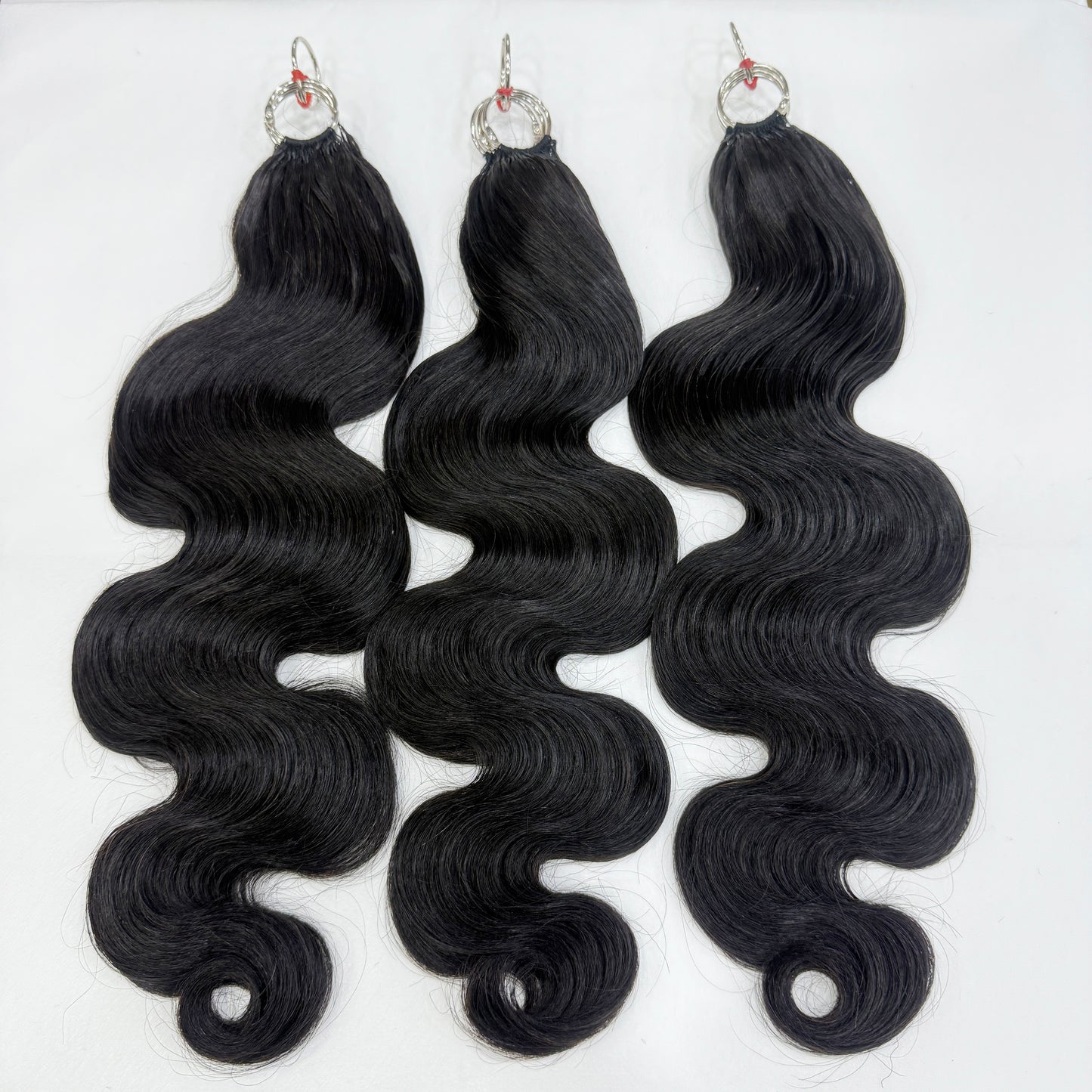 Pre Looped Feather Crochet Human Hair Bulk Magic Curl Natural Hair 100grams and 80pcs for 1 Bundle