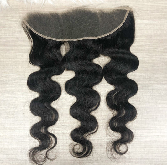 13*4 Lace Frontal Silky Body Wave 100% Natural Virgin Human Hair Natural Color 10"-24"