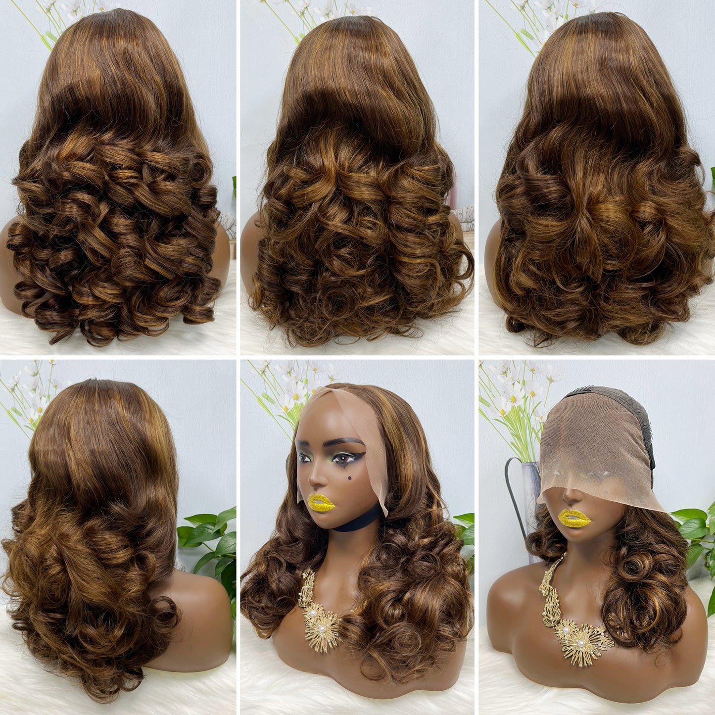 Double dessiné 13*4 dentelle perruque Romance cheveux humains dentelle perruque couleur NC 20 pouces