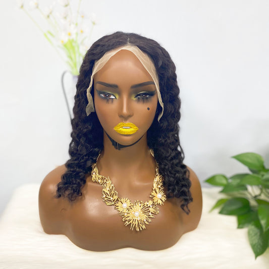 13*4 BoB Wig Deep Wave Wigs Color NC 250% Density