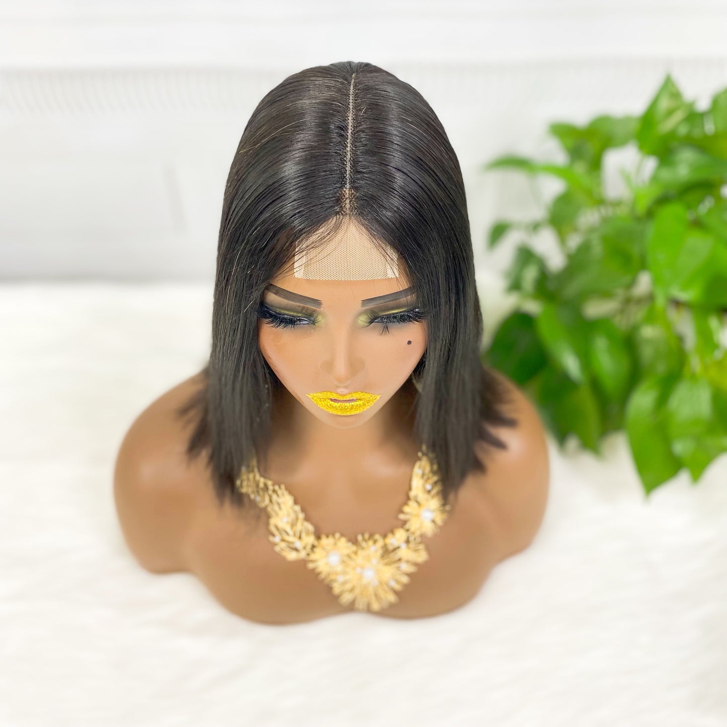 Super Double Drawn 2*6 Lace Bob Wig Human Hair Lace Wig NC Straight