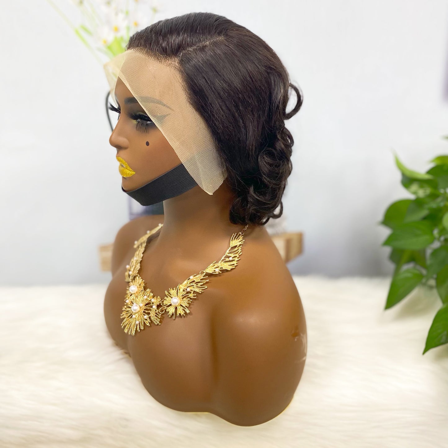 13*4 perruque Sasson03 perruques de dentelle de cheveux humains vierges NC