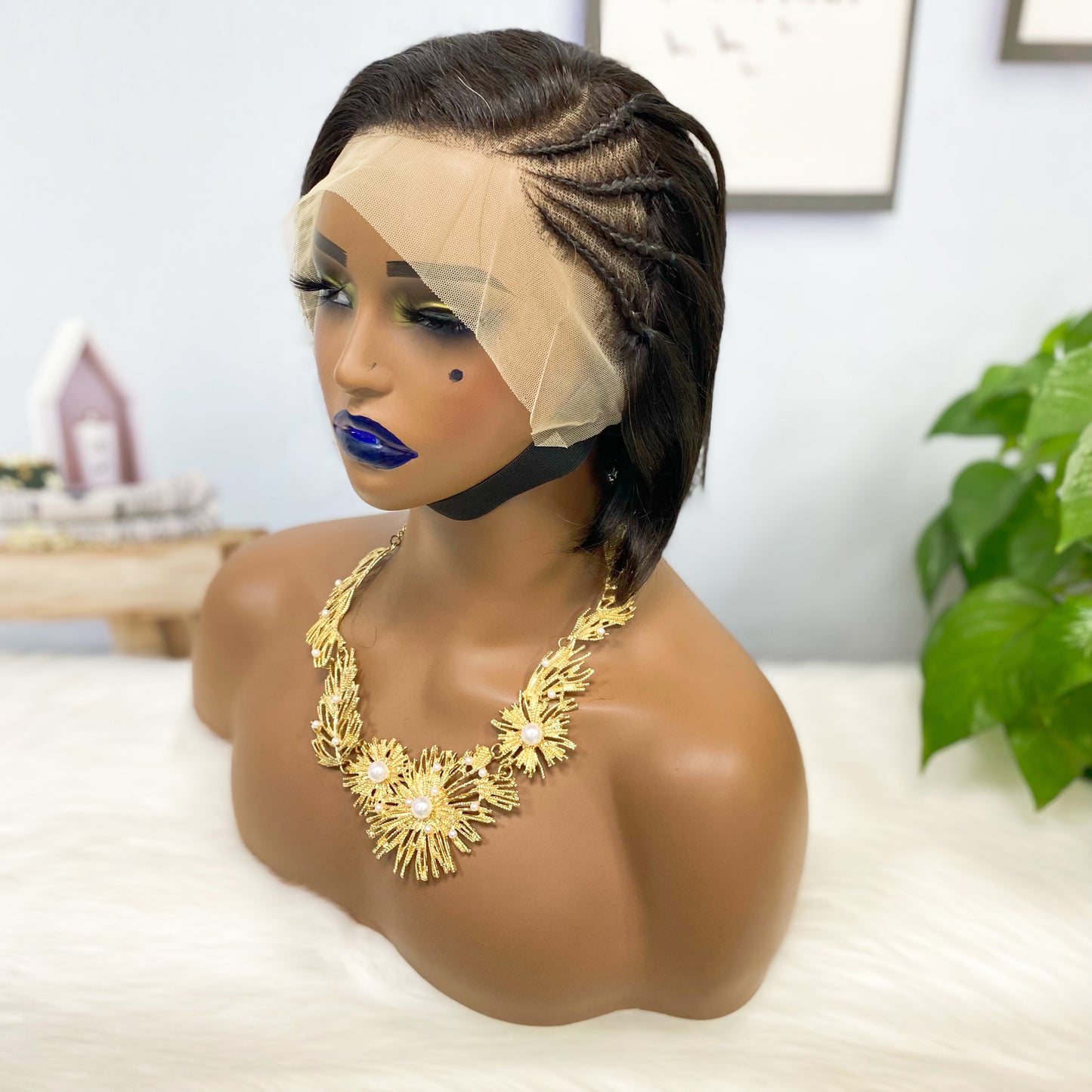 13*4 Lace Wig Sasson08 Virgin Human Hair Lace Wig Color 1B
